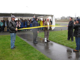 cutting of the ribbon